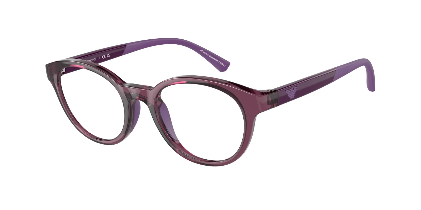 Emporio Armani Kids 3205 Eyeglasses - Transparent Pink - view 5